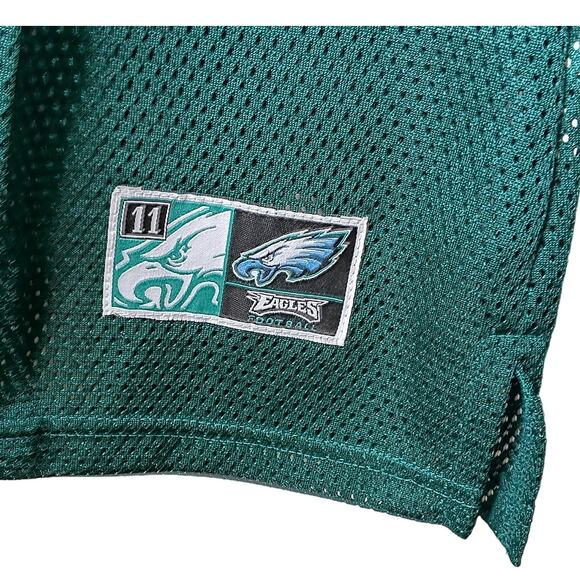 Majestic Womens NFL Philadelphia Eagles 11 Carson Wentz Mesh Jersey Plus Size 1X - Picture 8 of 9